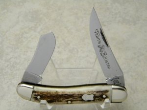Fight'n Rooster Frank Buster Celebrated Cutlery Germany Stag Sowbelly Knife