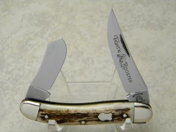 Fight'n Rooster Frank Buster Celebrated Cutlery Germany Stag Sowbelly Knife