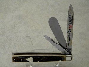 Fight'n Rooster Frank Buster Celebrated Germany Stag Physician's or Doctor's Knife c.1999 - 1 of 100