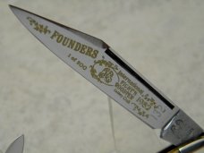 Fight'n Rooster Frank Buster Cut. Co. Germany Stag Lockback Whittler Knife - 1982 Founders Knife Fight'n Rooster Frank Buster Cut. Co. Germany Stag Lockback Whittler Knife - 1982 Founders Knife
