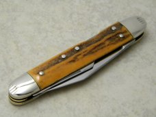 Fight'n Rooster Frank Buster Cut. Co. Germany Stag Lockback Whittler Knife - 1982 Founders Knife Fight'n Rooster Frank Buster Cut. Co. Germany Stag Lockback Whittler Knife - 1982 Founders Knife