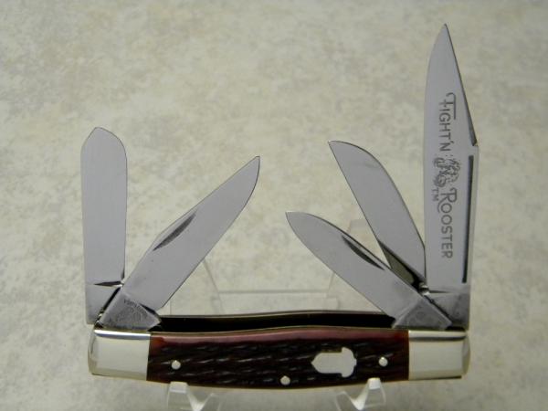 Fight'n Rooster Frank Buster Celebrated Cutlery Germany Bone 5 Blade Stockman Knife Fight'n Rooster Frank Buster Celebrated Cutlery Germany Bone 5 Blade Stockman Knife