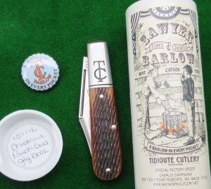 GEC Tidioute Cutlery Tom's Choice Sawyer Barlow Knife. Charlie Campagna SFO. ..................(623)