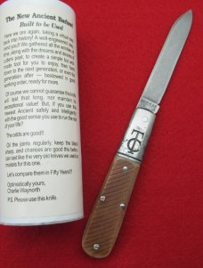 GEC Tidioute Cutlery Tom's Choice Ancient Sawyer Barlow Knife. Charlie Campagna SFO. ..........(625)