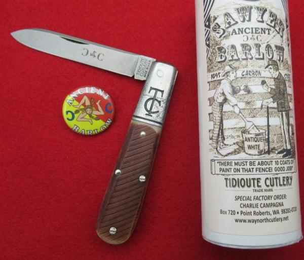 GEC Tidioute Cutlery Tom's Choice Ancient Sawyer Barlow Knife. Charlie Campagna SFO. ..........(625)