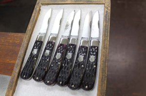 Great Eastern Tidioute 745120 Black Plum Jigged Bone Mustang Knife, NIT, 3 7/8"