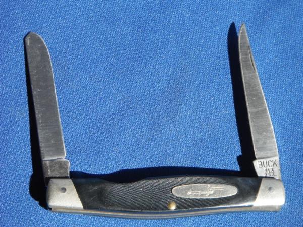 Rare Buck USA Pocket KNIFE Model 313 Muskrat Sawcut Delrin Pre 1986 Made in the USA