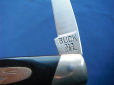 Rare Buck USA Pocket KNIFE Model 313 Muskrat Sawcut Delrin Pre 1986 Made in the USA