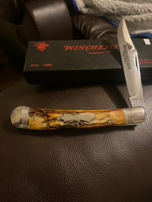 Vintage 1989 1950 Winchester Super Stag Bananna Trapper With Slanted Fluted Blosters New In Box Vintage 1989 1950 Winchester Super Stag Bananna Trapper With Slanted Fluted Blosters New In Box