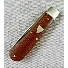 Great Eastern Tidioute 745120 Brown Burlap Micarta Mustang Knife, NIT,3 7/8" cld Great Eastern Tidioute 745120 Brown Burlap Micarta Mustang Knife, NIT,3 7/8" cld