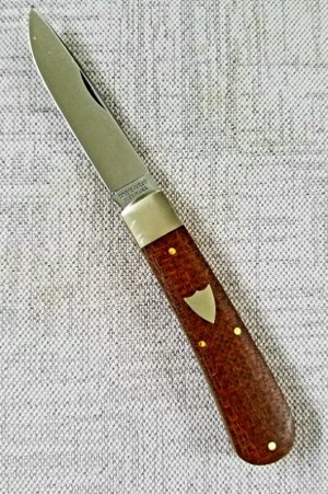 Great Eastern Tidioute 745120 Brown Burlap Micarta Mustang Knife, NIT,3 7/8" cld