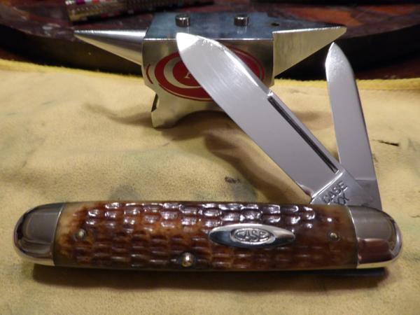 Case XX 6294 Cigar, green bone, long pull, near mint
