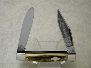 Bulldog Brand Germany 1st Generation Stag Lumber Jack Long Pull Moose Knife - 1 of 36