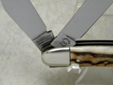 Bulldog Brand Germany 1st Generation Stag Old Reliable Dogleg Trapper Knife - 1 of 336 Bulldog Brand Germany 1st Generation Stag Old Reliable Dogleg Trapper Knife - 1 of 336