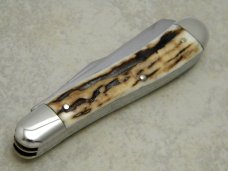 Bulldog Brand Germany 1st Generation Stag Old Reliable Dogleg Trapper Knife - 1 of 336 Bulldog Brand Germany 1st Generation Stag Old Reliable Dogleg Trapper Knife - 1 of 336