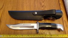 Buck 119 U.S.A. Fixed Blade Hunting Knife W/Black Leather Sheath Buck 119 U.S.A. Fixed Blade Hunting Knife W/Black Leather Sheath