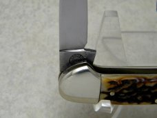 Bulldog Brand Germany 1st Generation Stag Tobacco 3 Blade Canoe Knife c.1986 - 1 of 294 Bulldog Brand Germany 1st Generation Stag Tobacco 3 Blade Canoe Knife c.1986 - 1 of 294