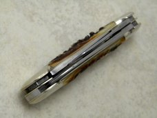 Bulldog Brand Germany 1st Generation Stag Tobacco 3 Blade Canoe Knife c.1986 - 1 of 294 Bulldog Brand Germany 1st Generation Stag Tobacco 3 Blade Canoe Knife c.1986 - 1 of 294