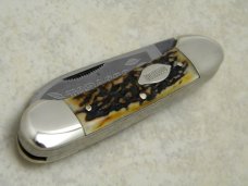 Bulldog Brand Germany 1st Generation Stag Tobacco 3 Blade Canoe Knife c.1986 - 1 of 294 Bulldog Brand Germany 1st Generation Stag Tobacco 3 Blade Canoe Knife c.1986 - 1 of 294