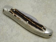 Bulldog Brand Germany 1st Generation Stag "110th Kentucky Derby" Sowbelly Stockman Knife c.1984 Bulldog Brand Germany 1st Generation Stag "110th Kentucky Derby" Sowbelly Stockman Knife c.1984