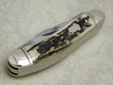 Bulldog Brand Germany 1st Generation Stag 5 Blade Sowbelly Stockman Knife c.1984 - 1 of 36