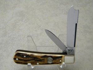 Bulldog Brand Hammer Forged Solingen Germany 1985 English Steel Stag One Arm Razor Jack Knife