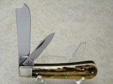 Bulldog Brand Hammer Forged Solingen Germany 1985 English Steel Stag One Arm Razor Jack Knife Bulldog Brand Hammer Forged Solingen Germany 1985 English Steel Stag One Arm Razor Jack Knife