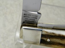 Bulldog Brand Hammer Forged Solingen Germany 1985 English Steel Stag One Arm Razor Jack Knife Bulldog Brand Hammer Forged Solingen Germany 1985 English Steel Stag One Arm Razor Jack Knife