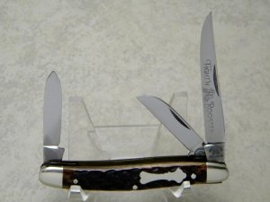 Fight'n Rooster Frank Buster Celebrated Cutlery Germany Bone Serpentine Stockman Knife