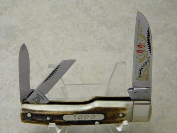 Fight'n Rooster Frank Buster & Son Celebrated Germany Stag Barehead Gunstock Whittler Knife c.2000 Fight'n Rooster Frank Buster & Son Celebrated Germany Stag Barehead Gunstock Whittler Knife c.2000