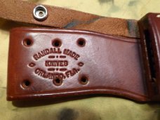 Model 15 "Airman" by Randall Made Knives. Like new with leather sheath