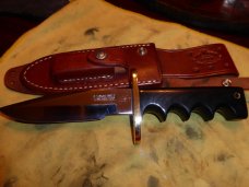 Model 15 "Airman" by Randall Made Knives. Like new with leather sheath