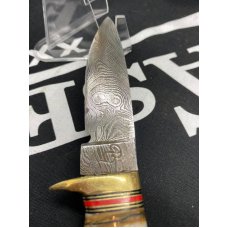 gorgeous custom fixed blade with mammoth handles and damascus blades gorgeous custom fixed blade with mammoth handles and damascus blades