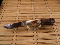 PARKER CUTLERY COMPANY VINTAGE DOUBLE BLADE TRAPPER JIGGED BONE BULLET FOLDING POCKET KNIFE LIKE NEW