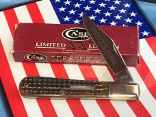 1995 Case XX Daddy Barlow w Black to Green Bone Handles & Case XX Round Rectangle Shield -5" Closed 1995 Case XX Daddy Barlow w Black to Green Bone Handles & Case XX Round Rectangle Shield -5" Closed