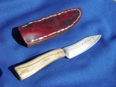 Hand Forged Custom-Made Camp Knife / Fixed Blade Knife with Stag Handle.    Made in the USA!  