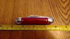 U.S.A. Folding Pocket Knife 2 Blade Knife Factory oil still on tangs! Never Used! Red Mint! #A1 U.S.A. Folding Pocket Knife 2 Blade Knife Factory oil still on tangs! Never Used! Red Mint! #A1