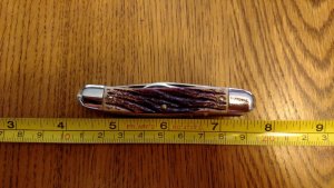 SHARP U.S.A. 270 Master Series 2 Blade Jack Knife Stag Type Handle #A1