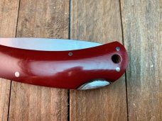 A.G. Russell 4” Lockback Made in Seki Japan Red Micarta Handles Factory 2nd A.G. Russell 4” Lockback Made in Seki Japan Red Micarta Handles Factory 2nd