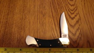 Vintage COLONIAL USA  Lockback Pocket Knife Saw Cut Delrin Handle Buck type #A2