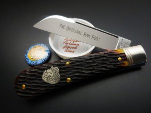 Great Eastern Cutlery Northfield #93 Ram Foot Antique Autumn Jigged Bone GEC 933119