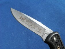 Buck Knives Model 442 Bucklite Lock-back Knife. Blade marked "Last production year El Cajon, CA. Buck Knives Model 442 Bucklite Lock-back Knife. Blade marked "Last production year El Cajon, CA.