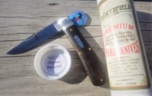  #74 MUSTANG ANTIQUE IRONWOOD HANDLES GREAT EASTERNCUTLERY 745120 GEC NIT