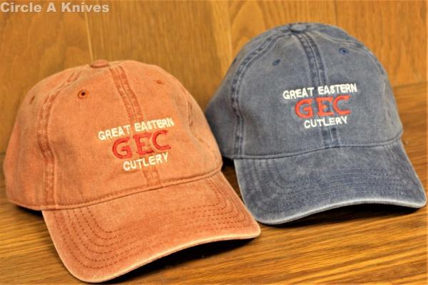 GREAT EASTERN CUTLERY - {NEW ITEM} - BALL CAP - 100% COTTON - ADJUSTABLE SIZING -  BLUE or ORANGE
