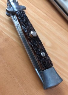 8" Stiletto Switchblade Swivel Bolster Release - Spanish? 8" Stiletto Switchblade Swivel Bolster Release - Spanish?