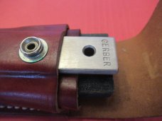  Gerber Sharping Steel & Stone in Leather Sheath