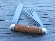 GEC #35 Bar Tool Knife Beer & Sausage Nat Canvas Micarta Tidioute Cutlery 352320 GEC #35 Bar Tool Knife Beer & Sausage Nat Canvas Micarta Tidioute Cutlery 352320