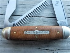 GEC #35 Bar Tool Knife Beer & Sausage Nat Canvas Micarta Tidioute Cutlery 352320 GEC #35 Bar Tool Knife Beer & Sausage Nat Canvas Micarta Tidioute Cutlery 352320
