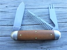 GEC #35 Bar Tool Knife Beer & Sausage Nat Canvas Micarta Tidioute Cutlery 352320 GEC #35 Bar Tool Knife Beer & Sausage Nat Canvas Micarta Tidioute Cutlery 352320