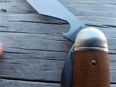 GEC #35 Bar Tool Knife Beer & Sausage Nat Canvas Micarta Tidioute Cutlery 352320 GEC #35 Bar Tool Knife Beer & Sausage Nat Canvas Micarta Tidioute Cutlery 352320